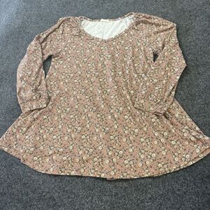 Be Stage Womens Size Medium Floral Babydoll Cotton Shirt